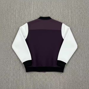 Chaqueta Varsity de PU Blanca y Gris para Hombre con Bordado de Leyendas de NY, Forro Polar Transpirable, Ropa Casual de Invierno - Product Image 6