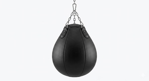 Saco de boxeo de alta gama con forma de lágrima y logotipo personalizado para entrenamiento de MMA y kickboxing; saco de boxeo sin relleno. - Product Image 2