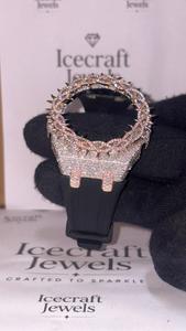 Luxury Moissanite Diamond Style Iced Out <b>Watch</b> <b>Case</b> with Spiked Bezel Micro Pave Stone Setting Hip Hop Bling Custom <b>Watch</b> - Product Image 4