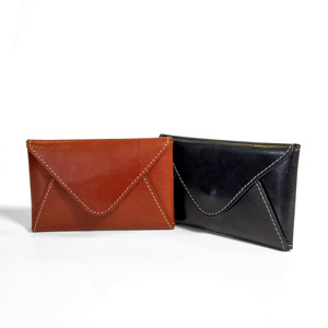 Hot Pick High Quality Castello <b>Genuine</b> Vegetable Tanned Leather Card Holder Unisex Slim Envelope Shape 5 Vintage Colors <b>Nylon</b> - Product Image 1