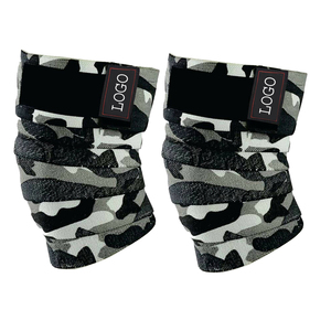Custom Logo Neoprene Breathable Lifting <b>Knee</b> Wraps for Fitness <b>Compression</b> Weightlifting Powerlifting Squats Bodybuilding - Product Image 5