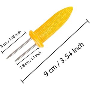 20 Pack 3.54 Inch Stainless Steel Corn Holders <b>BBQ</b> Accessories for Grilling Corn on the Cob Skewers Included - Product Image 2