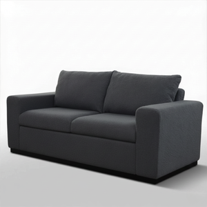 Canapé deux places en tissu moderne avec structure en bois, dossier rembourré et accoudoirs droits pour salon - Product Image 4