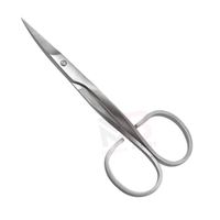 Ciseaux à ongles en acier inoxydable de haute qualité, lame droite, extrémité affûtée pour cuticules, outil de beauté, manche personnalisé, pour droitiers