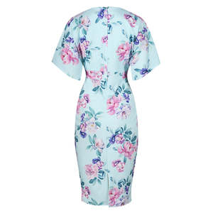 เดรสโปโลผู้หญิงสีพื้น - พร้อมสกรีนโลโก้ - เสื้อผ้าสปอร์ตแขนสั้นผ้าปิเก้คอตตอนสำหรับสุภาพสตรี - Product Image 2