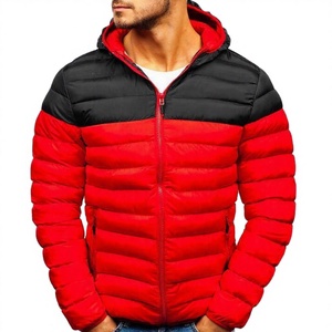 Autumn Winter New Trend <b>Men's</b> <b>Jackets</b> Patchwork <b>Thin</b> Casual Loose Cotton Padded Quilted <b>Jacket</b> Zipper Coat <b>Jackets</b> For <b>Men</b> - Product Image 2