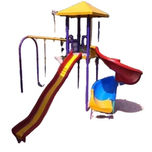 Colorido jardín de infantes al aire libre niños divertido juego tobogán parque infantil equipo de vendedor y fabricante indio - Product Image 1