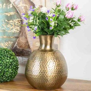 Elegant Nordic Gold Metal Flower Vase Set Modern Decorative Centerpiece for Dining <b>Table</b> Home Interior Accent - Product Image 4