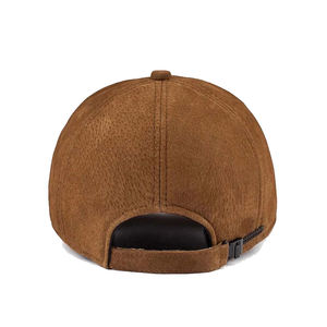 Brown Suede Washed Rivet Baseball <b>Cap</b> 6-Panel Embroidered Logo Front Unisex Casual Fitted Hat <b>Winter</b> Four Seasons - Product Image 5
