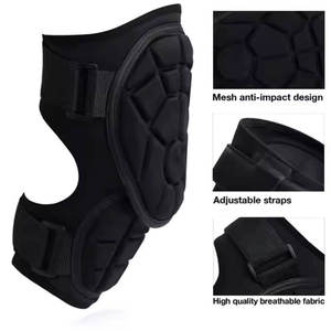 Protector de rodilla y codo de poliéster, transpirable, con absorción de impactos, protección universal para hombres, para todas las estaciones, con cierre de cremallera - Product Image 4