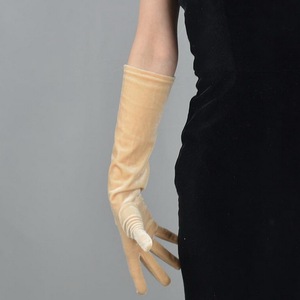 Gants longs en velours extensible pour soirée opéra, style Charleston, 40 cm - Product Image 1