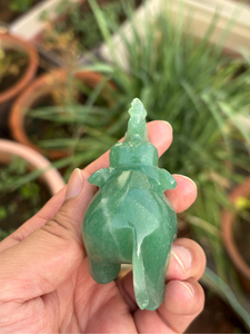 Figura de Elefante Tallada a Mano en Aventurina Verde, Decoración de Cristal para la Buena Suerte, Regalo Espiritual para el Hogar y el Altar - Product Image 3