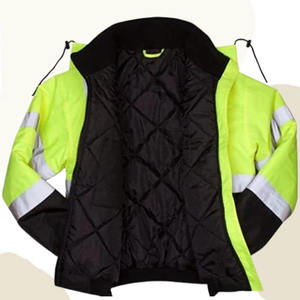 Waterproof Breathable Acidproof Hi-Vis Safety <b>Jacket</b>-Windproof Reflective <b>Softshell</b> <b>Jacket</b> Yellow/Black S-XL - Product Image 2