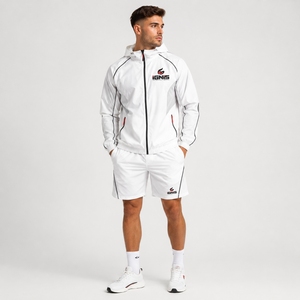 Conjunto Deportivo Corto para Hombre, Chaqueta y Pantalones Cortos de Poliéster Premium, Ropa Deportiva Cómoda para Entrenamiento, Running y Caminatas al Aire Libre - Product Image 1
