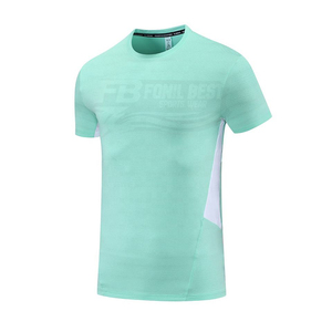 Camiseta Deportiva Personalizada de Alta Calidad, Secado Rápido, MOQ Bajo, para Hombre, Manga Corta, Malla Sólida, Uniforme Estilo USA, Hecha de Poliéster/Algodón - Product Image 3