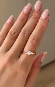 แหวนเพชรทรงลูกแพร์ 1.01 กะรัต แบบ East West เพาะเลี้ยงในห้องปฏิบัติการ สำหรับผู้หญิง ทองคำแท้ 14K แหวนสัญญาสำหรับคู่รัก - Product Image 6