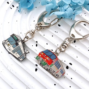 Hard Enamel <b>Keyring</b> <b>Cute</b> Gold Plated Custom Keychain Cheap Metal Key holder Ring, Marktex - Product Image 2