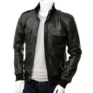 Veste en cuir pour homme de style streetwear de haute qualité en gros - Veste de motard imperméable et respirante pour l'hiver avec service OEM - Product Image 1