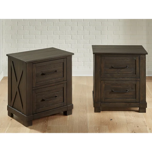 Rustic Solid Wood Bedroom Set with Storage King <b>Size</b> <b>Bed</b> Dresser and Nightstand Antique Finish Farmhouse Style Furniture - Product Image 3