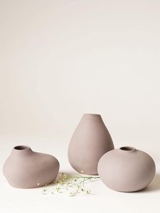 Vase à fleurs en céramique mate moderne, décoration de table, porte-fleurs en porcelaine, décoration minimaliste pour la maison - Product Image 5
