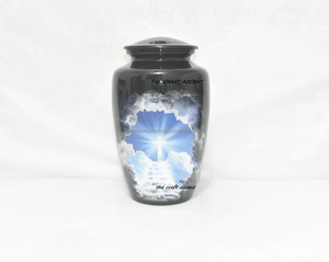 Urnas de Cremación de Aluminio Grandes Personalizadas al por Mayor, Estilo Americano, Duraderas, para Suministros Funerarios, con Impresión en el Banco, Recuerdo Conmemorativo - Product Image 4