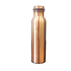 Popular Style <b>Copper</b> <b>Bottle</b> Glossy Finish Screw Cap Leak-Proof Drinking Ayurvedic GYM Fitness Sports Outdoor Travel <b>Bottles</b> - Product Image 1
