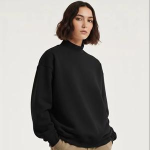 Sudadera Personalizada OEM de Alta Calidad, Ecológica, Otoño/Invierno, Color Sólido, Talla Grande, Manga Larga, Poliéster y Algodón, Cuello Alto Simulado - Product Image 1
