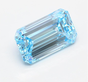 Diamante Cultivado en Laboratorio con Certificación IGI, Corte Esmeralda de 5.01 CT, Color Azul Intenso, Claridad VVS2, CVD 837638931, ROYAL GEMS Jewelry Gujarat - Product Image 1