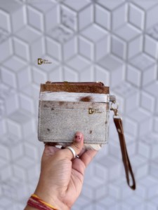 High Quality Hair on Hide <b>Leather</b> Coin <b>Purse</b> Stylish Clutch ATM Card Holder Cowhide <b>Leather</b> Western Style Multi Use Clutch - Product Image 3