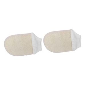 Guantes de baño de fibra de lufa orgánica ecológica para exfoliación corporal y cuidado diario en el spa. - Product Image 6