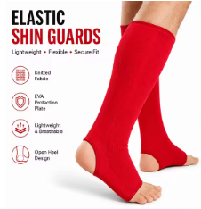 HAWK SPORTS INDUSTRIES Red Cotton Cloth <b>Leg</b> <b>Warmers</b> Pull Lightweight Keep Warm Function Adult Kickboxing Basic Protection Daily - Product Image 3