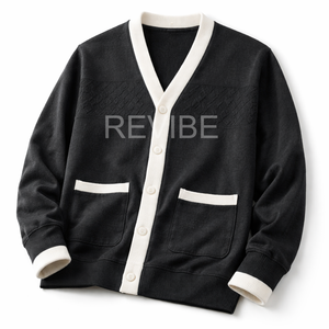 Suéter Cárdigan de Estilo Minimalista para Hombre, Tejido de Algodón, con Botones, Ropa Casual de Invierno, Cómoda para Uso Diario - Product Image 2