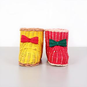 Cadeaux de Noël les plus vendus, décorations pour la maison, bottes de Père Noël en rotin, décorations de Noël pour Noël - Product Image 3