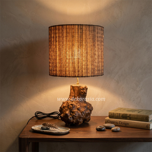Handmade Eco-Friendly Electric Custom Wood Decorative Arlo Table Lamp Elegant <b>Lighting</b> Accent for Modern Home and Bedroom Decor - Product Image 6