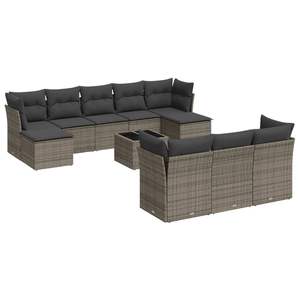 Conjunto de Sofás Modulares Grandes de Ratán PE Gris para Jardín, Colección Premium de Muebles Modulares para Exteriores - Product Image 2