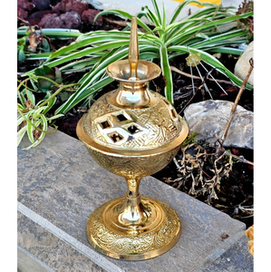 Quemadores de Incienso de Latón Más Vendidos, Decorativos, para Calma, Concentración, Compañía en el Hogar, Rituales de Incienso, Meditación, Disciplina, Oración, Religiosidad - Product Image 1