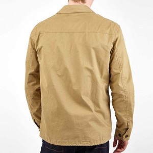 Chaqueta Bomber de Lona Caqui para Hombre, Cuello Alto, Cierre de Cremallera, Corte Regular, Color Sólido, Ropa de Invierno, Secado Rápido, Transpirable - Product Image 2