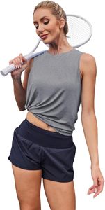 Camiseta Deportiva para Mujer, Sin Mangas, Absorbente de Humedad, para Yoga, Gimnasio, Ejercicio, Ropa Deportiva Elástica, Informal, Venta al Por Mayor - Product Image 2