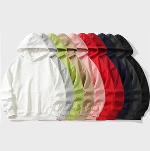 Sweat-shirt à capuche épais et lourd pour homme, grande taille, couleur unie, 100 % coton - Product Image 1