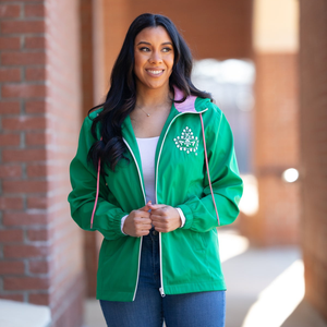   Veste verte toutes saisons pour femme, légère, coupe-vent, résistante à l'eau, veste décontractée à fermeture éclair intégrale pour activités de plein air - Product Image 5
