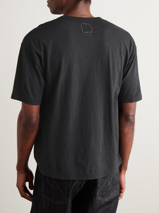 เสื้อยืดออกกำลังกายทรงหลวมสไตล์อเมริกันสำหรับผู้ชาย ผ้าฝ้ายหนา 230gsm แขนสั้นพิมพ์ลาย - Product Image 5