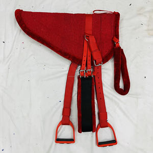 Ensemble de tapis de selle en coton pour cheval au design unique, étriers en nylon, sangle de ventre, sangles en plastique, doublure en fourrure de vison douce, rembourrage en polyester, personnalisable - Product Image 6