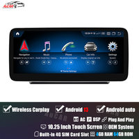 Autoradio Android 13 AuCar 12.3/10.25'' avec navigation GPS vidéo pour Mercedes Benz GLC/C/V Classe 2016-2019, écran tactile, autoradio stéréo