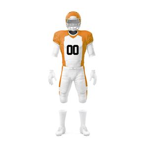 American Football Uniform Men's Orange White Jersey Short Sleeve V-Neck Moisture Wicking Polyester All Seasons Athletic Fit - Product Image 1