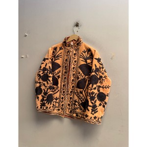 Veste en velours pour femmes, brodée à la main de motifs floraux, réversible, écologique, doublure en coton, style hippie, pour l'hiver/l'automne/le printemps, vente en gros - Product Image 1