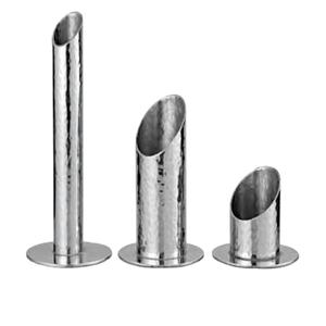 Florero de Pared Simple con Acabado Martillado y Pulido Espejo Color Plata, para Hogar, Restaurante, Hotel, Porta Palillos y Pajitas - Product Image 1