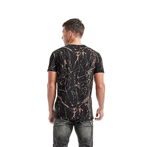T-shirt pour homme à col rond, bleu clair nuageux, tie-dye blanc, vente en gros, dropshipping Europe, été - Product Image 5