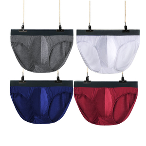 Custom Men's Breathable <b>Boxer</b> Briefs Knitted <b>Polyester</b> Mid-Rise Underwear Quick Dry Embroidery Daily Wear - Product Image 4