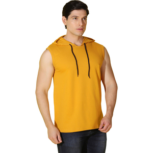 เสื้อฮู้ดออกกำลังกายผู้ชายขายส่ง โลโก้สั่งทำได้ เสื้อผ้าสตรีทแวร์แขนกุด ผ้าฟลีซคุณภาพสูง เสื้อออกกำลังกายฟิตเนส เสื้อซ้อมมวย - Product Image 3