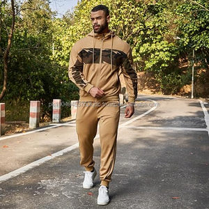 Sweats à capuche et pantalons de survêtement thermiques en coton pour hommes Bas de survêtement athlétique pour les activités de plein air d'hiver Sweatshirts à capuche - Product Image 4